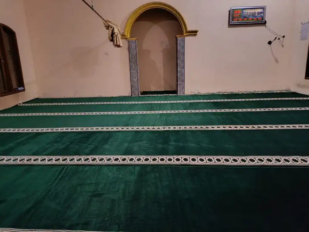Karpet Masjid Grand Platinum Hijau Rantai – GRATIS Pemasangan