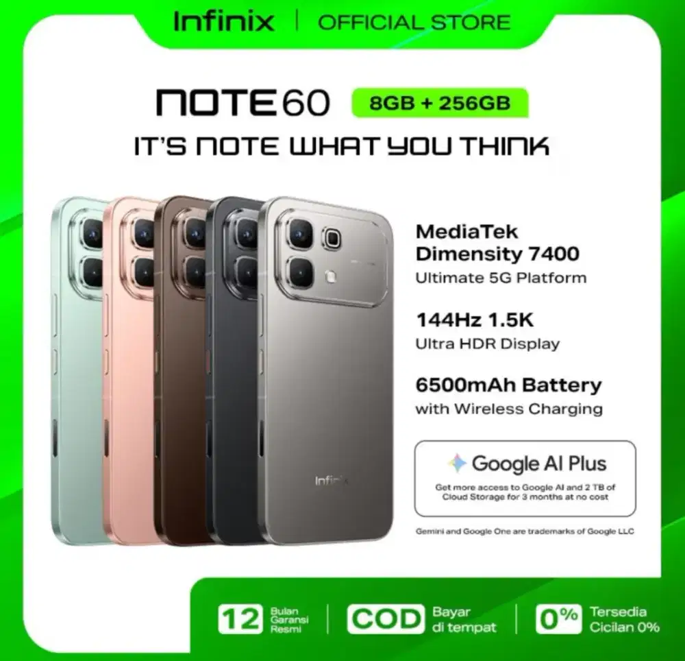 INFINIX SEMUA SERIES ADA