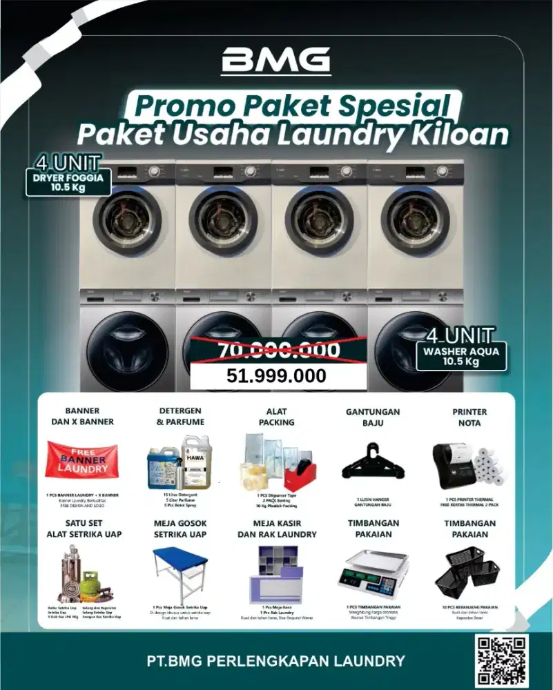 Promo Paket Usaha Laundry kiloan kecil 4 stack