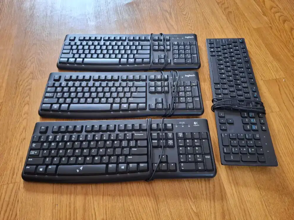Keyboard Logitech K120 3pcs dan Dell Normal EX Cabutan Borong Murah