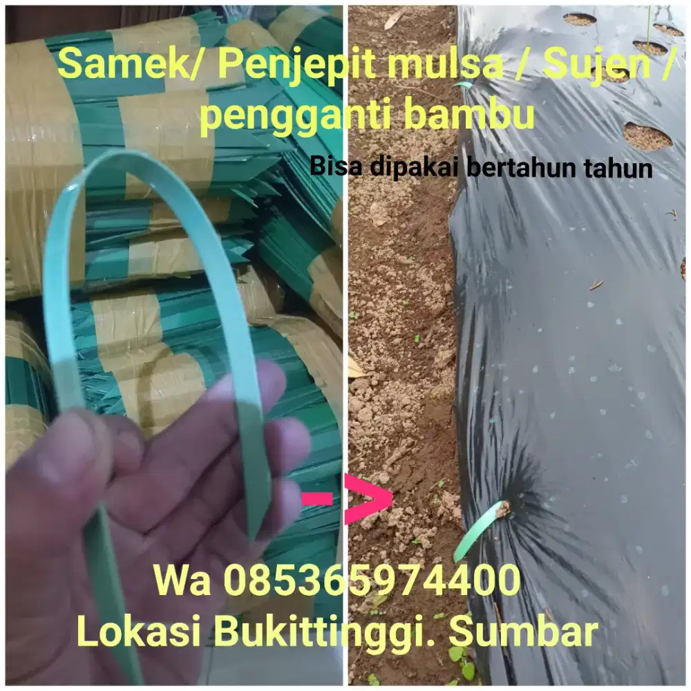 Samek pengganti bambu penjepit mulsa