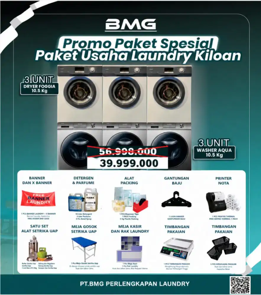 Promo Paket Usaha Laundry kiloan kecil 3 stack