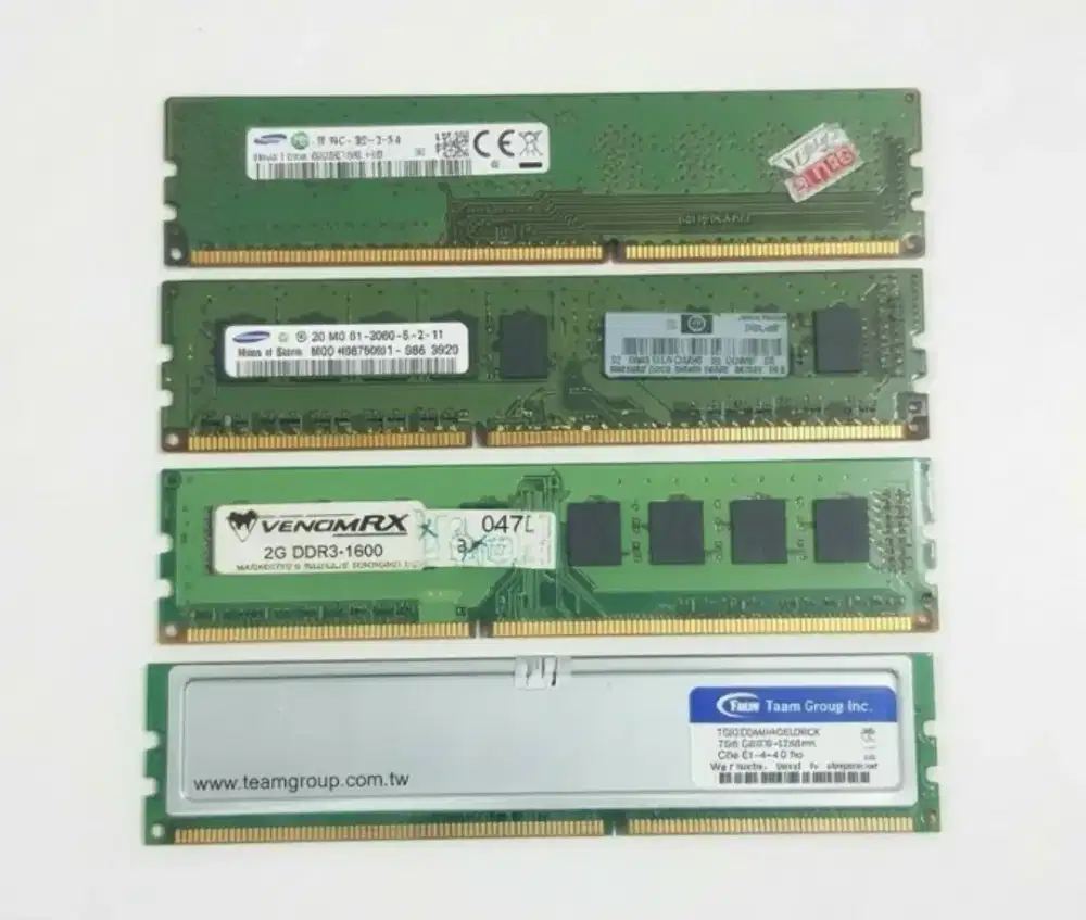 Ram PC DDR3 2 Gb (Samsung, VenomRX, Team Elite) Second Normal Tested
