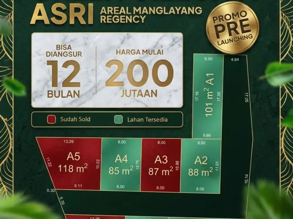 Tanah SHM Cileunyi 200 Jutaan Bisa Diangsur
