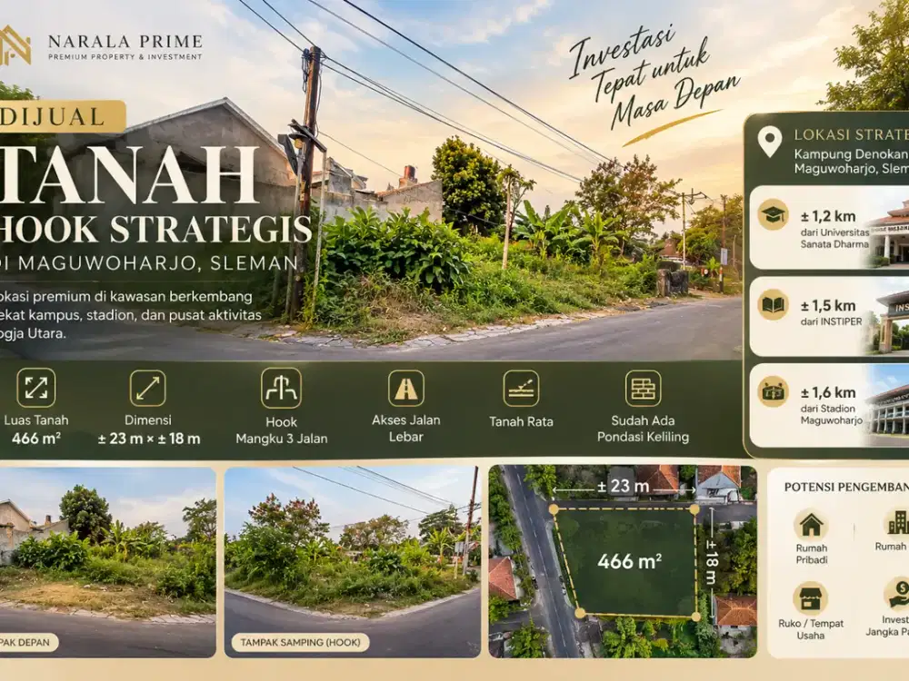 Tanah Dijual Jogja Area Maguwoharjo Cocok Untuk Hunian