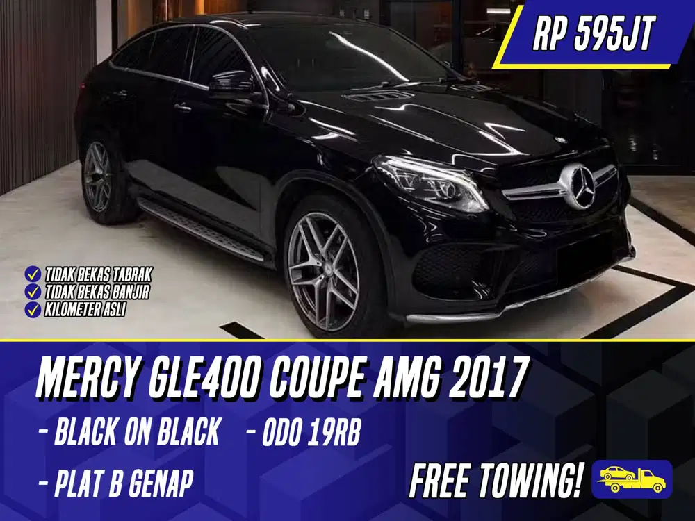 Mercedes Benz GLE400 Coupe AMG 2017 NIK 2016 Black Hitam Mercy GLE 400
