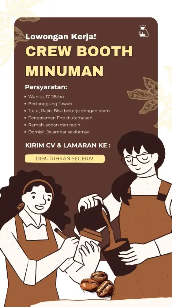 CREW BOOTH MINUMAN & MAKANAN