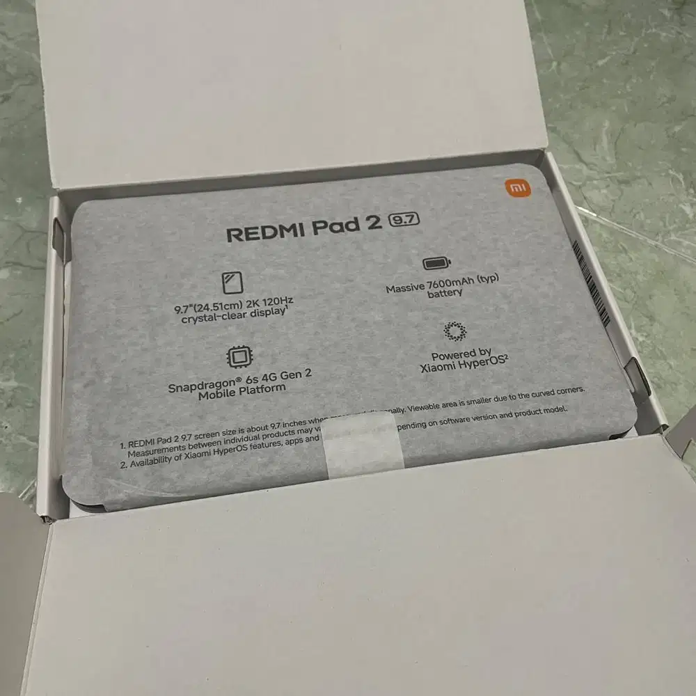 Tablet Redmi Pad 2 9.7 Inch 2026 Inch Snap 6S Gen 2/4GB/64GB NEGO