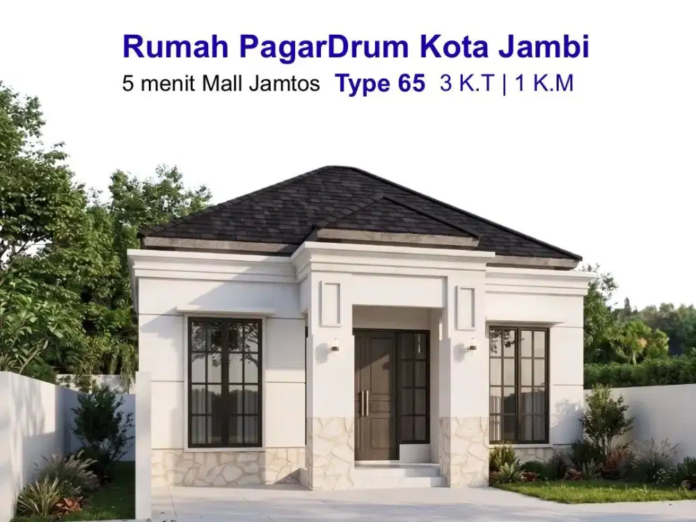 Rumah Elegan Pagar Drum Kota Jambi