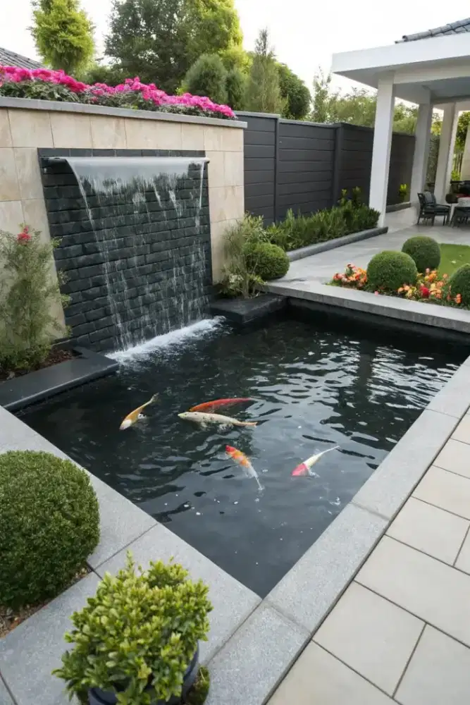 Jasa pembuatan kolam air mancur kolam ikan koi dll
