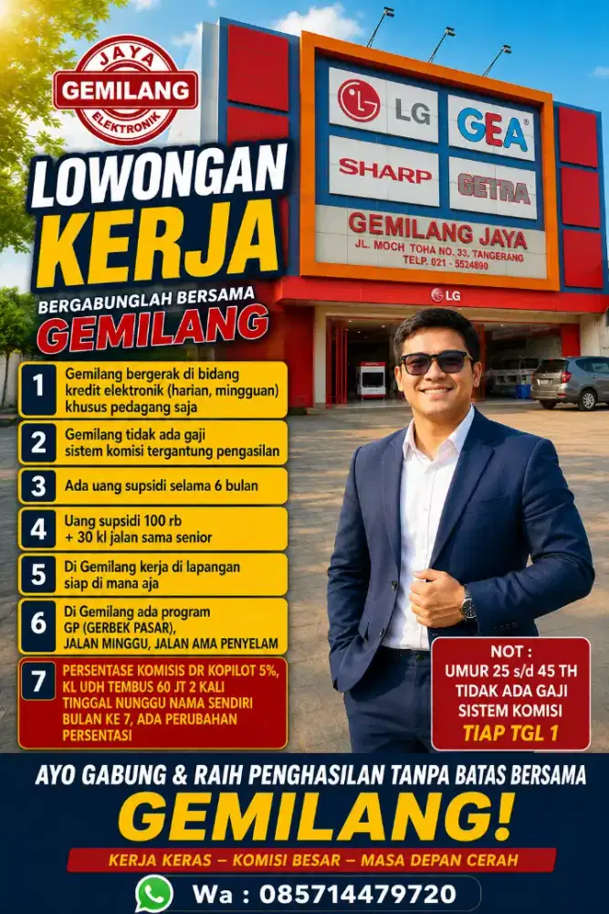 Lowongan sales lokasi Banten sekitar ya