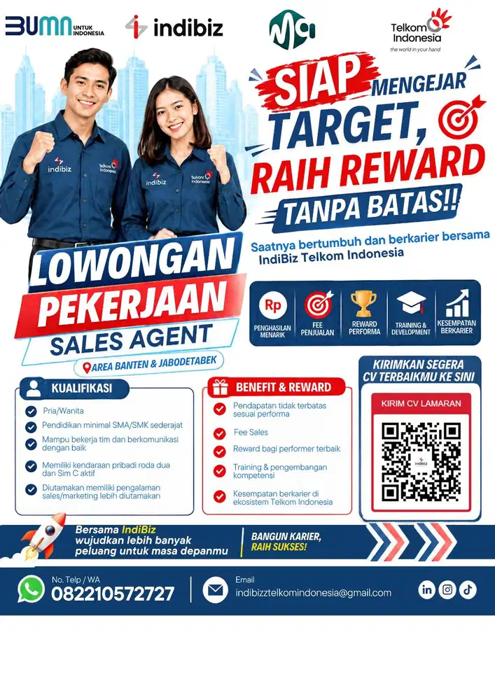 Dibutuhkan banyak sales Assistant Telkom Indonesia
