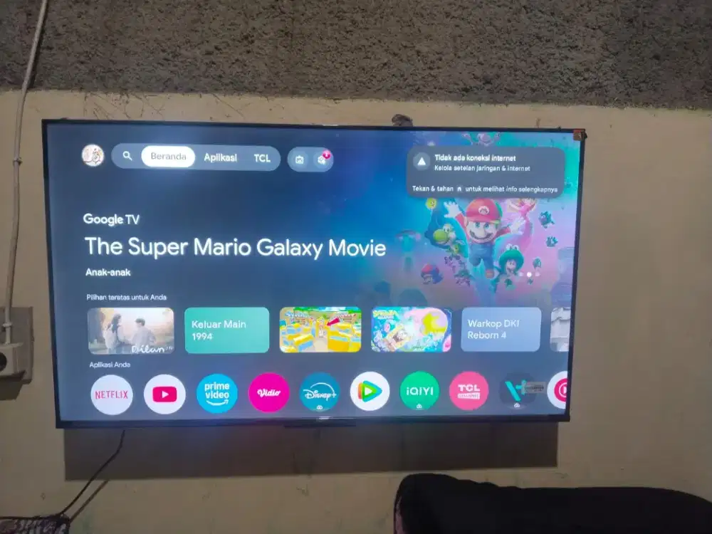 TV google 43 inci  TCL garansi panjang
