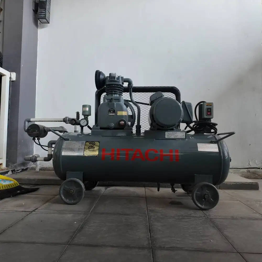 Hitachi Bebicon Kompresor Angin 2 HP 80 Liter 1 Phase 220V Original