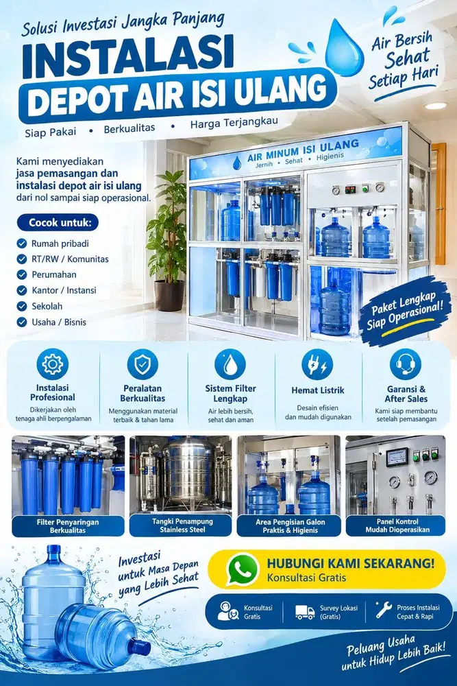 Instalasi Depot Air Isi Ulang dan RO Profesional