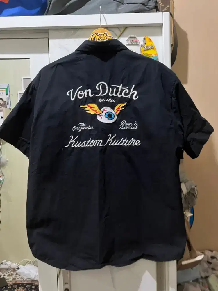 Workshirt Vondutch hitam size L original
