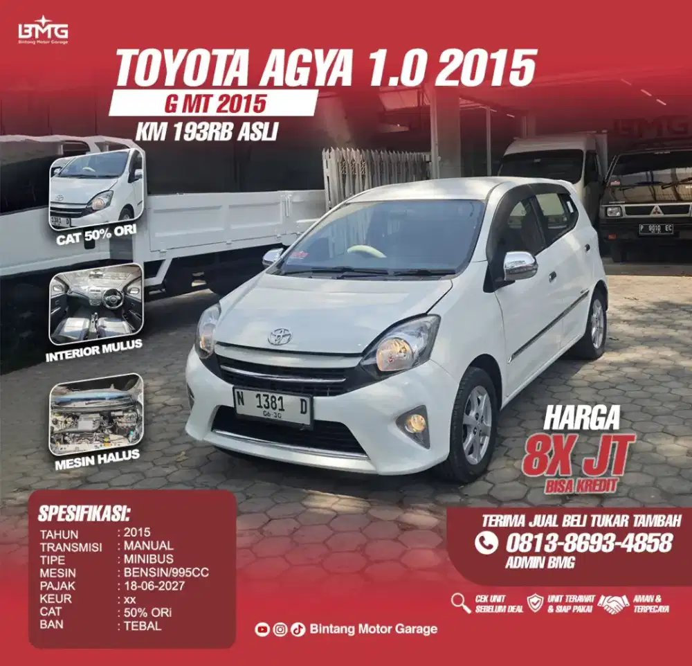Toyota Agya 1.O G MT 2015