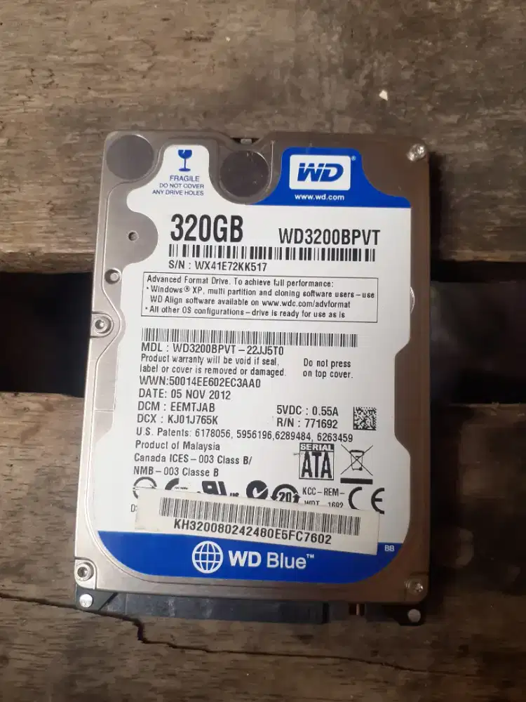 Hardisk WD blue 320gb sentinel 100/100 aman sehat