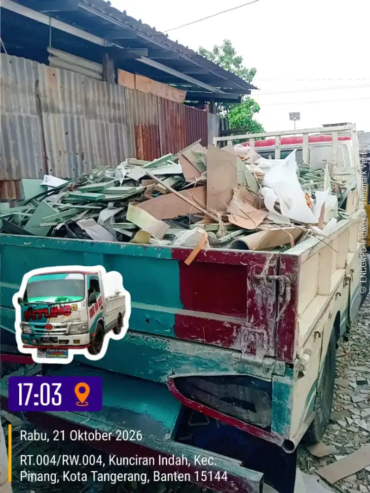 Jasa angkutan puing sampah dan urugan puing tanah