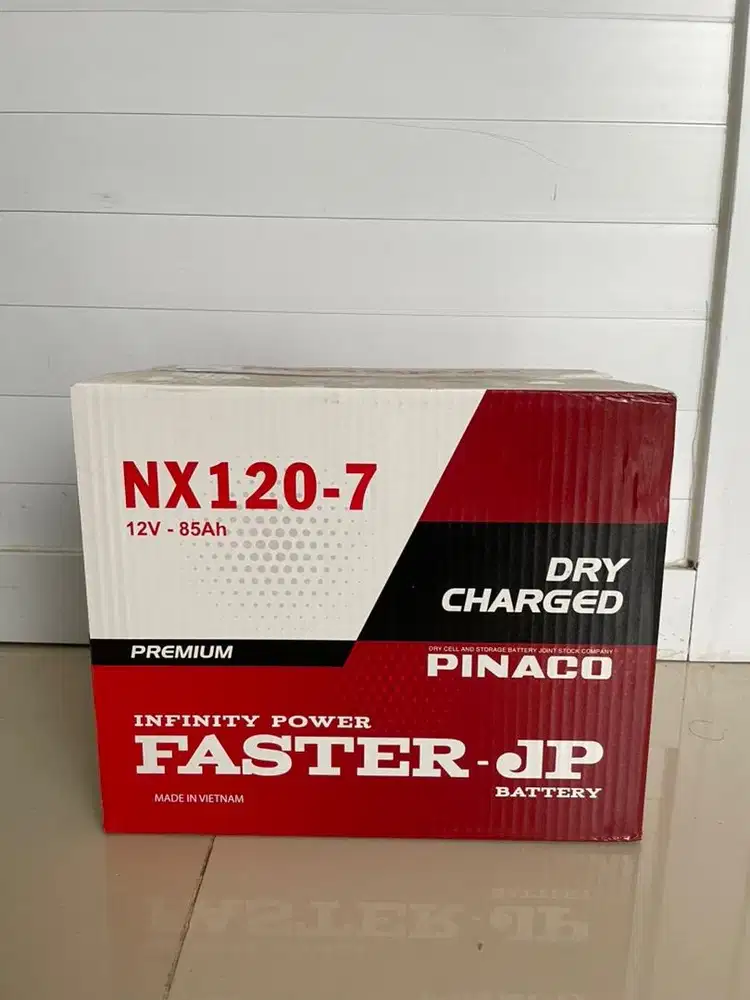 Aki Pinaco Faster-JP NX120-7 12V 85Ah Dry Charged Premium