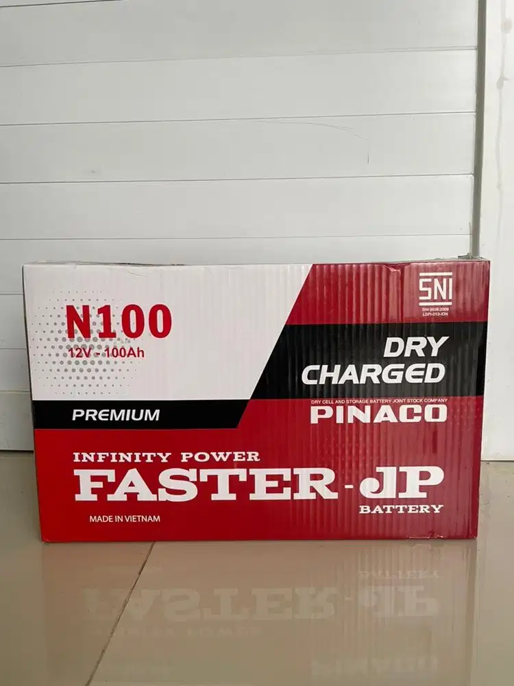 Aki Pinaco Faster-JP N100 12V 100Ah Dry Charged Premium