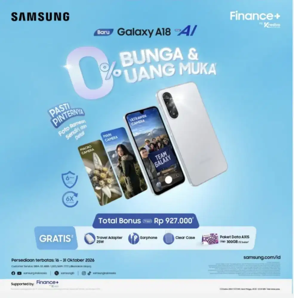 Ready samsung galaxy cicilan 0% tanpa DP lamgsung merapat aja