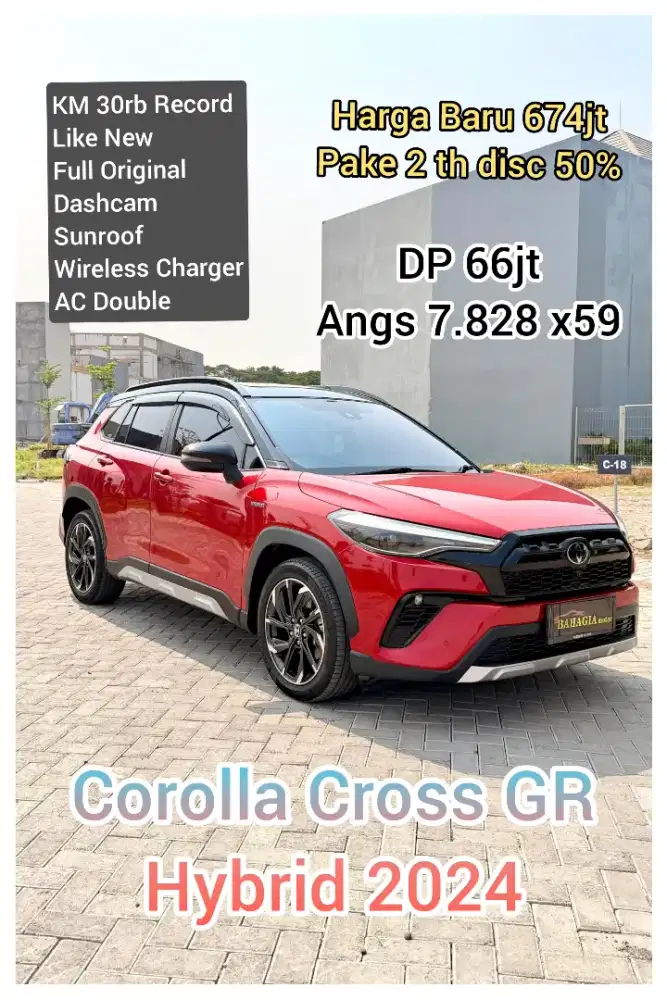 (KM 30rb) Corolla Cross GR Hybrid 2023 pmk 2024 HV HEV Yaris Cross