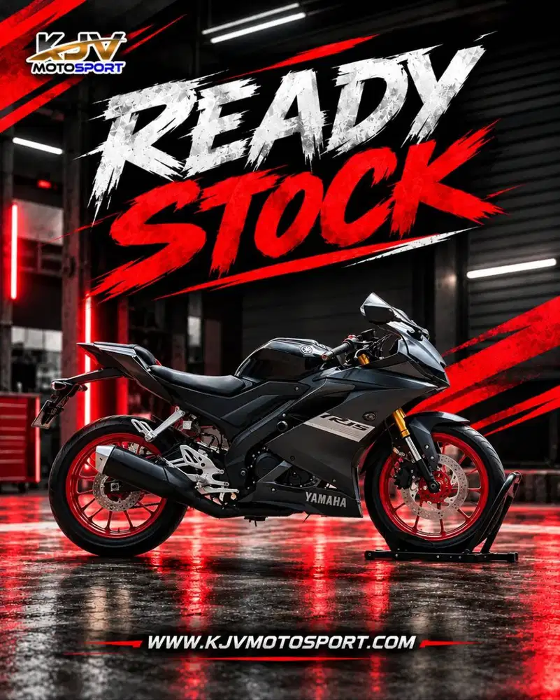 YAMAHA YZF R15 V3 2021 HITAM LOW KM PAJAK ON ANTI RIBET