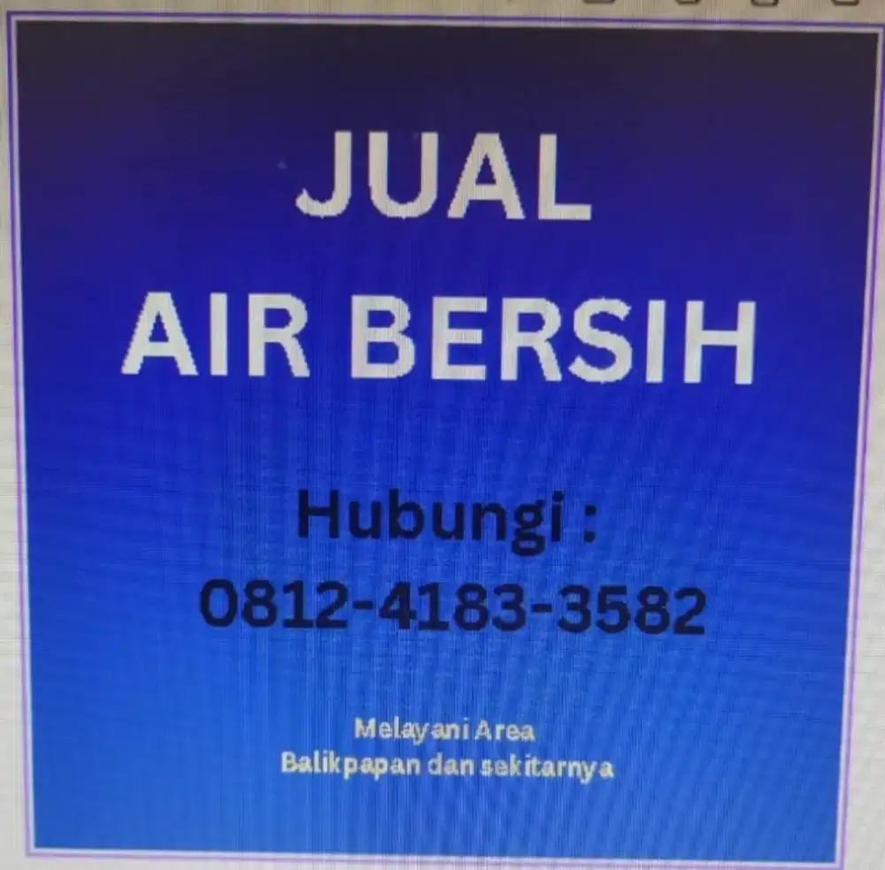 Jual Air sumur/tandon