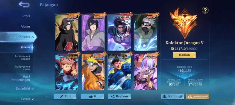 Dijual Akun ML Juragan
