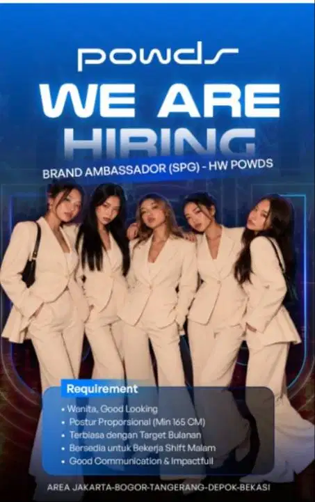 LOWONGAN BRAND AMBASSADOR (SPG)