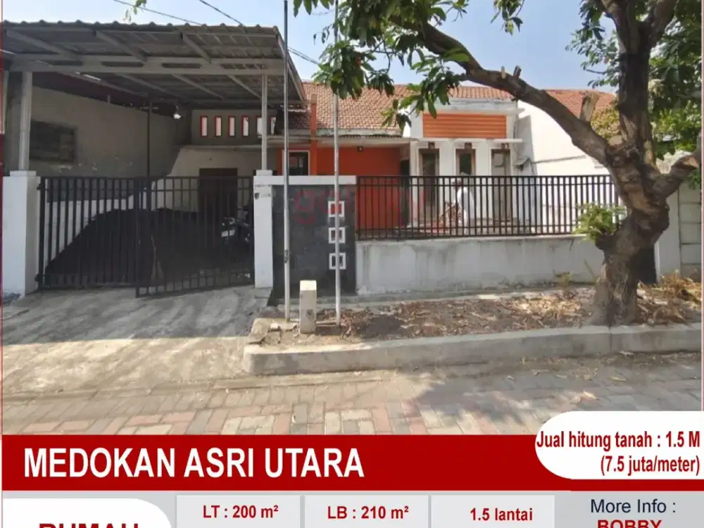 Rumah Hitung Tanah Di Medokan Asri Utara Surabaya