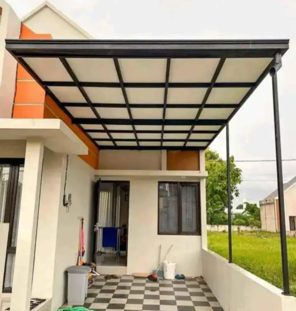 Pemasangan atap alderon rs minimalis