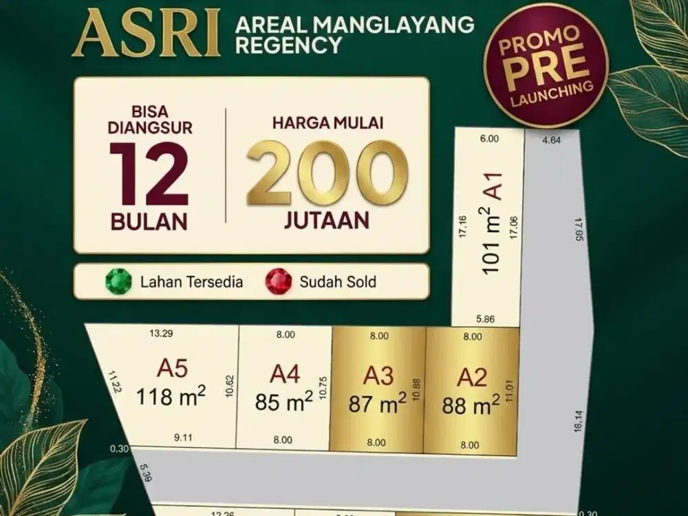 Tanah SHM Cileunyi 200 Jutaan Bisa Diangsur