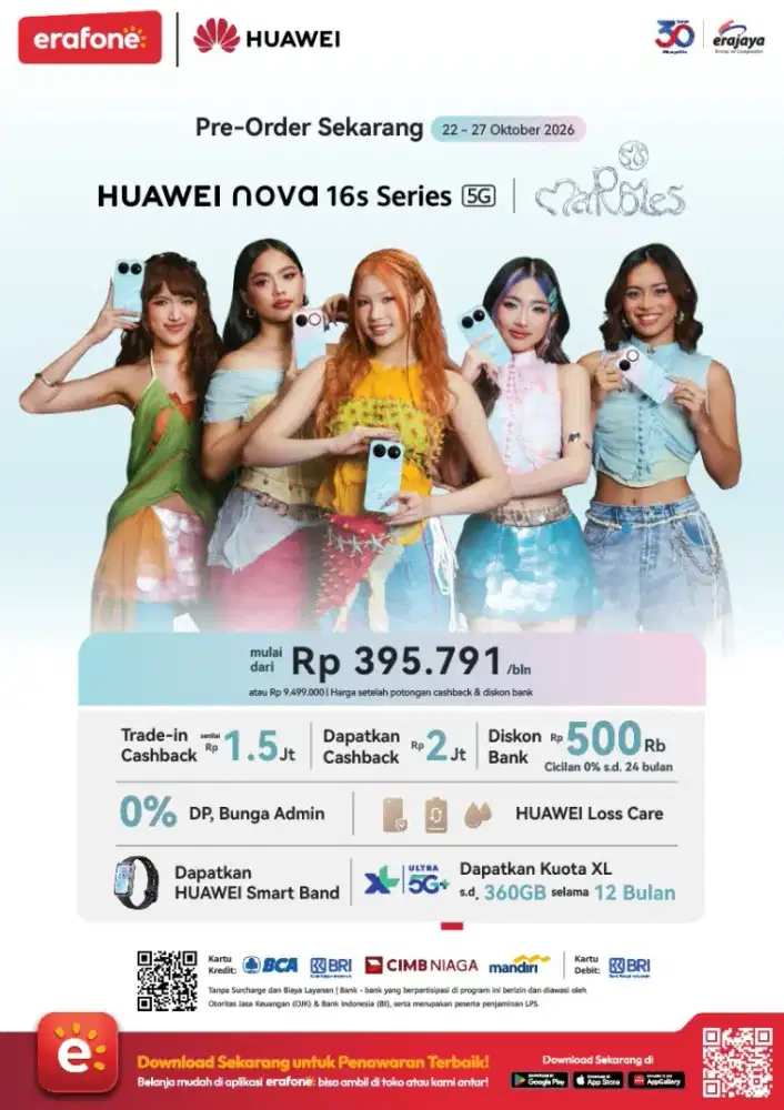 PRE-ORDER HUAWEI Nova 16s Series 5G Garansi Resmi Erafone / Erajaya