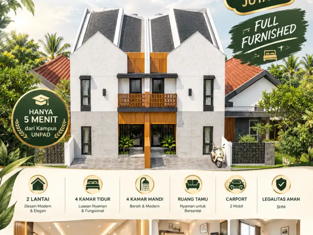 Kost 4 Kamar Dekat UNPAD, Full Furnished