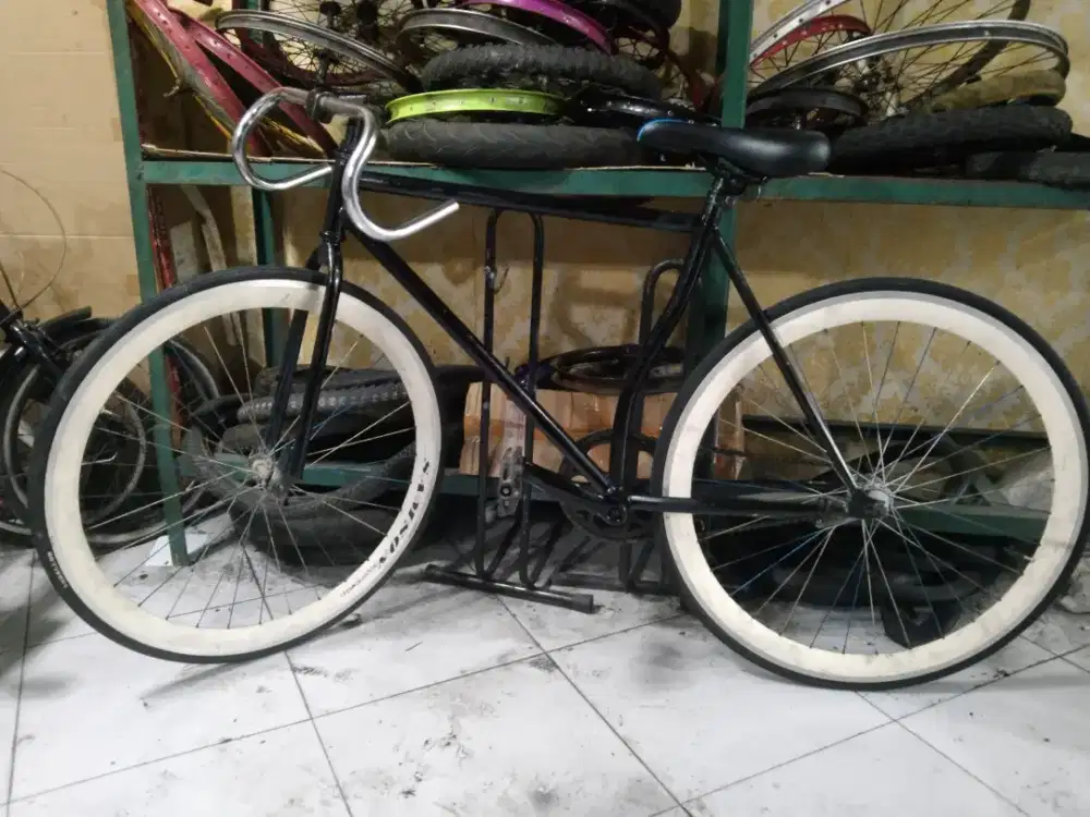 Sepeda Fixie Frame Taiwan Rim Alloy Samson Siap Goes Bs Tukar Tambah