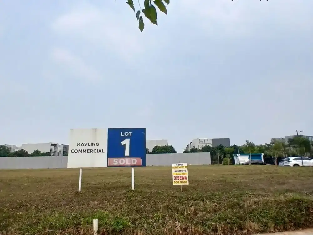 Disewakan Tanah Kavling komersial area BSD City Tabebuya - Tangerang Selatan