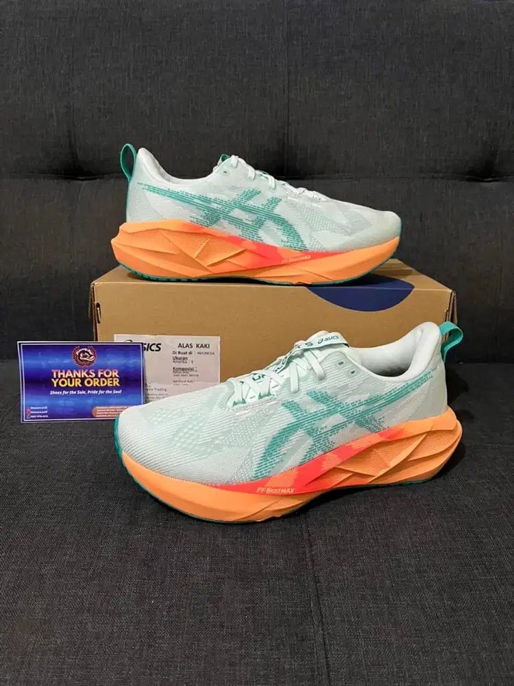 Sepatu Asics Novablast 5 Soothing Sea/Wave Teal Size 42.5 BNIB Origina