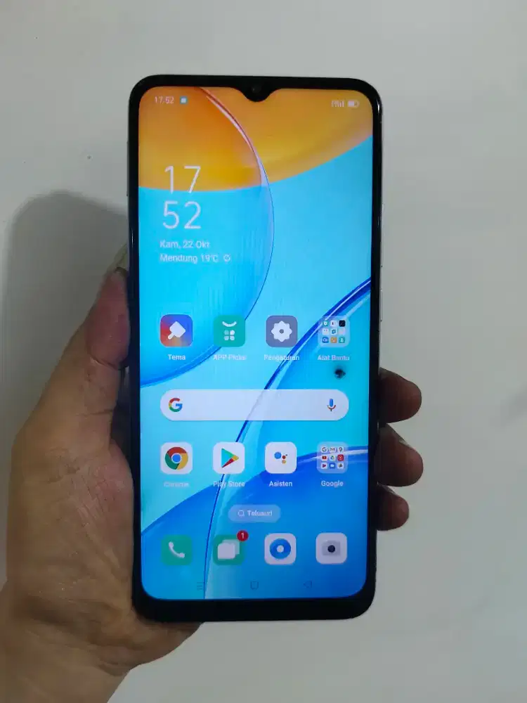 oppo A15 ram 3/32gb layar bercak sentuhan aman bodi begitu lok ciledug