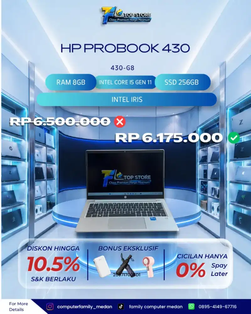 HP PROBOOK 430 G8 CORE I5 GEN 11 RAM 8/256GB LIKE NEW