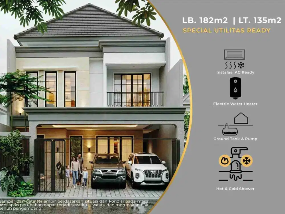 Rumah Baru 2 Lantai di Nginden Intan Timur, Sukolilo, Sby Timur