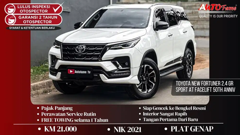 KM21RB Toyota New Fortuner 2.4 GR Sport AT FACELIFT 50th Anniv 2021