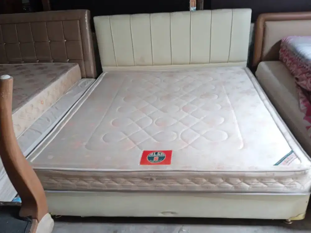 SPRINGBED ALGA 6 KAKI FULL SET 180X200, KONDISI BEKAS 75%