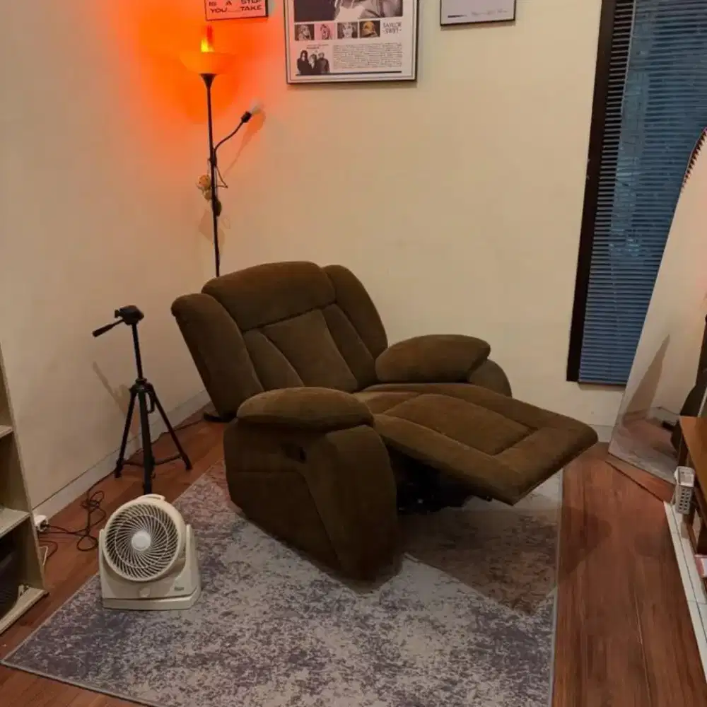 SOFA RECLINER ROCKING FABRIC