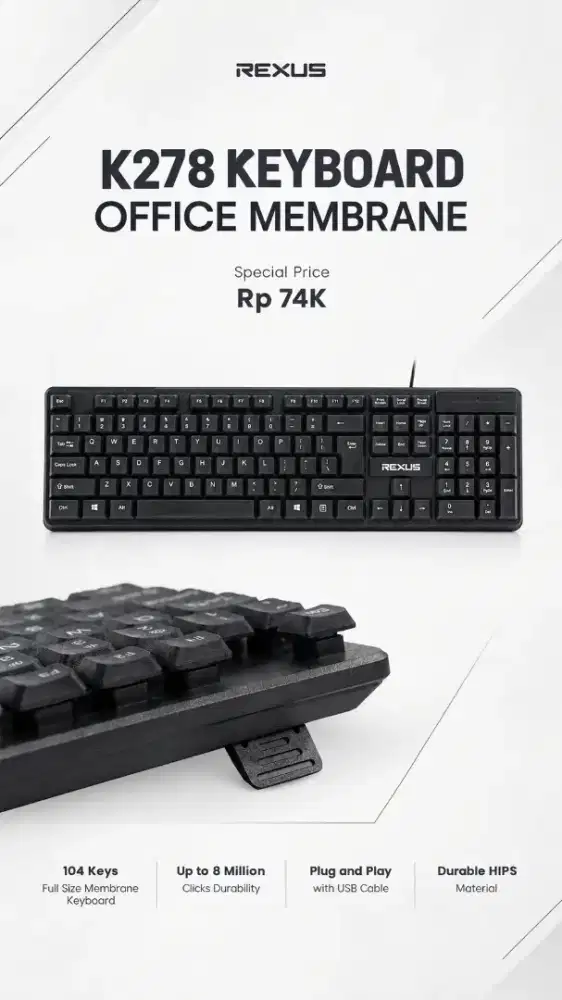 Keyboard membran office rexus K278