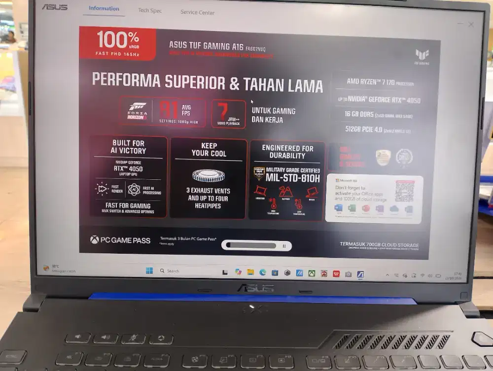 ASUS TUF R7 170 16/512 GB