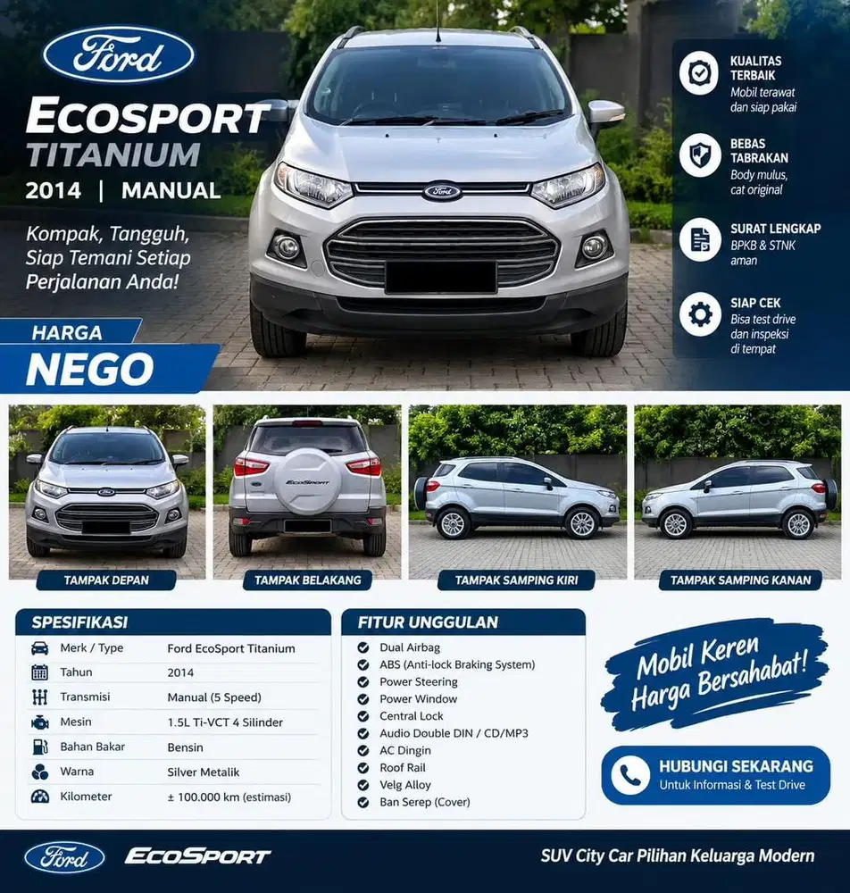 Ford ecosport titanium MT 2014