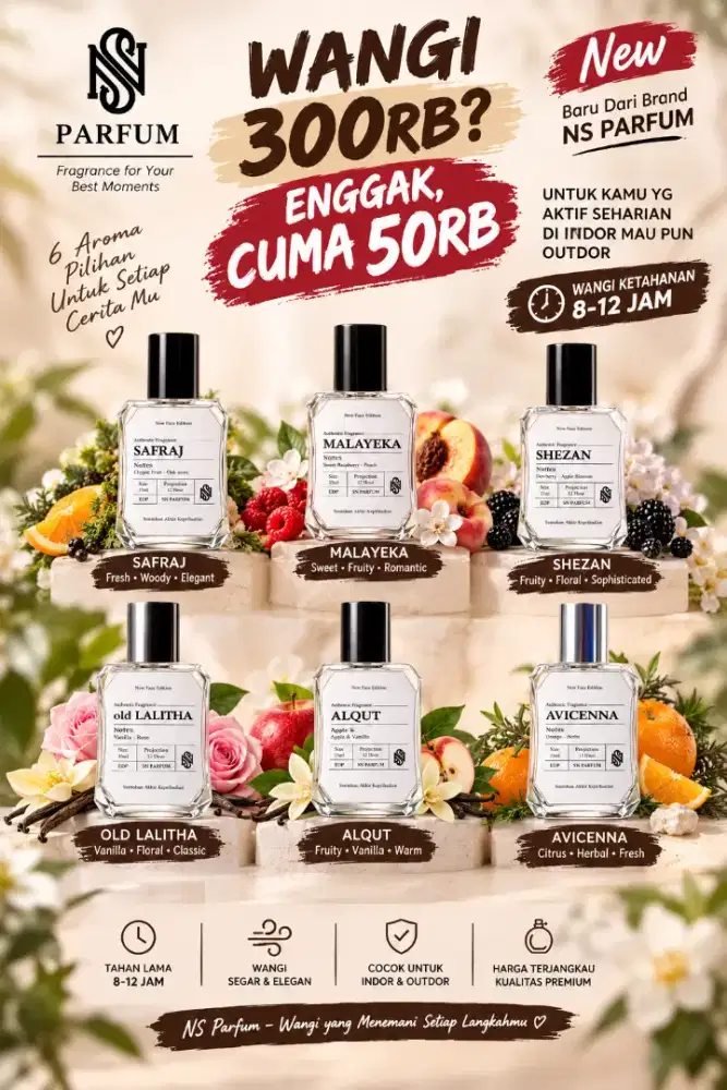 New NS PARFUME WANGI TAHAN HINGGA 12 JAM