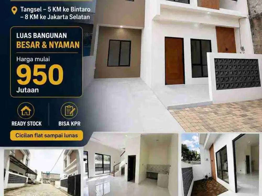Jual Rumah Baru Siap Huni Di Bambu Apus Jakarta Timur dekat Ciputat & Jaksel, Murah